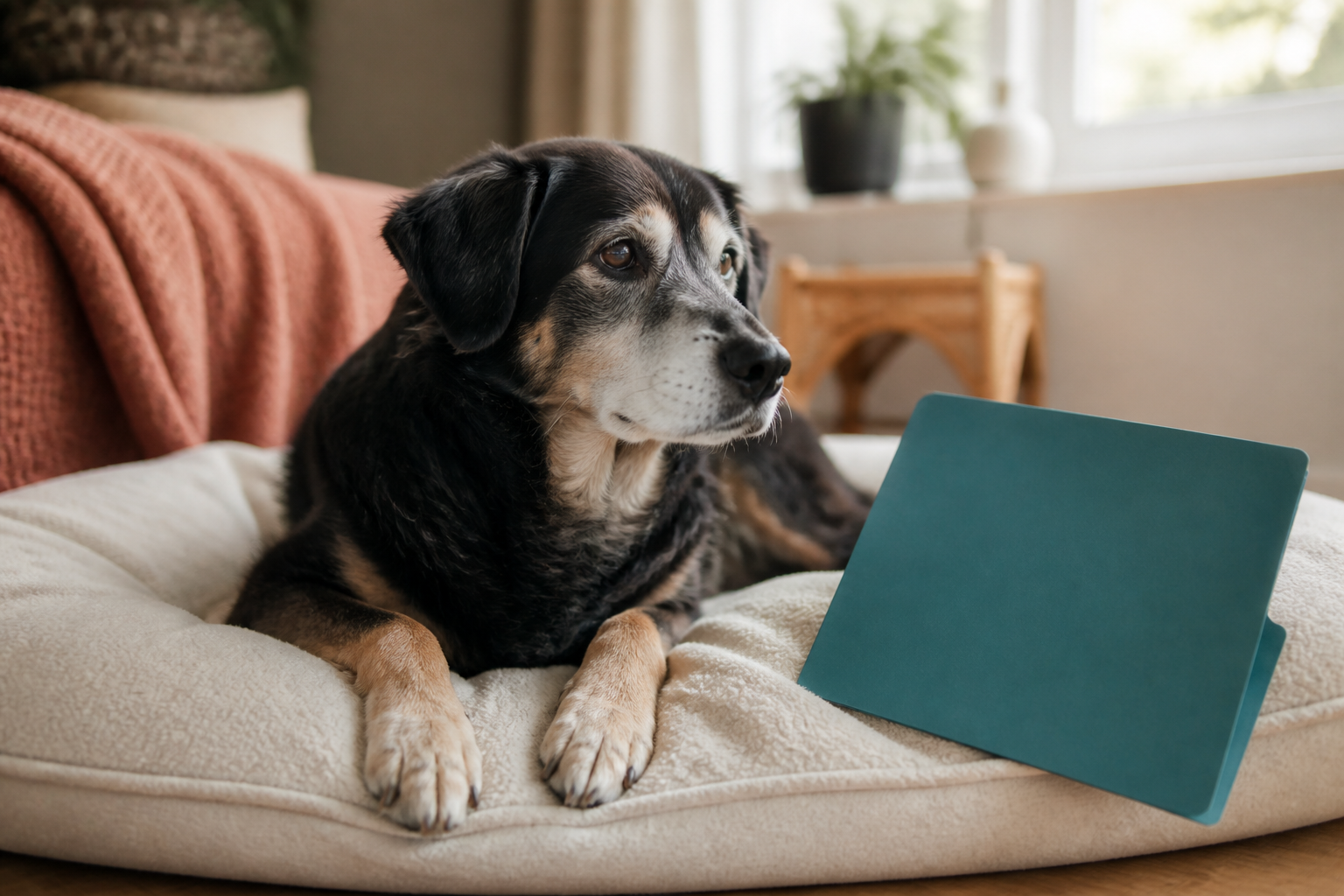 Illustrative Darstellung zum Ratgeberthema Hundekrankenversicherung für ältere Hunde: Annahme und Grenzen prüfen